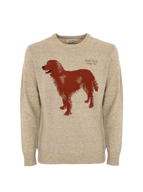 Maglia Heron in lana con intarsio Setter Mc2 Saint Barth | HERON01843G DONEGAL SETTER 11 EMB